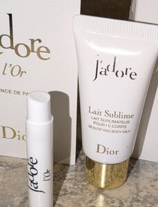 Dior J'adore Lait Sublime Set in White and Gold